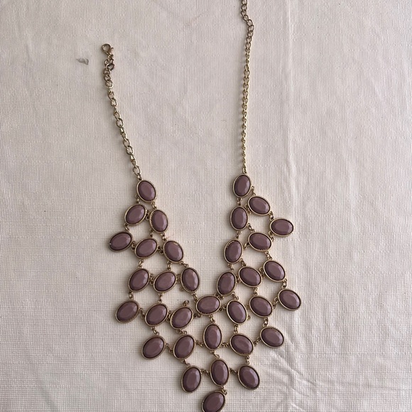 Gold and mauve necklace FREE WITH TOP OR DRESS PURCHASE - Picture 2 of 6
